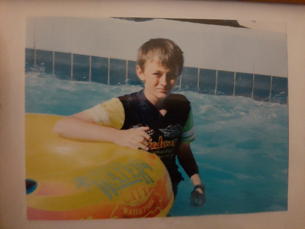 A picture of me at Water City in Crete from along time ago was very fun. 
