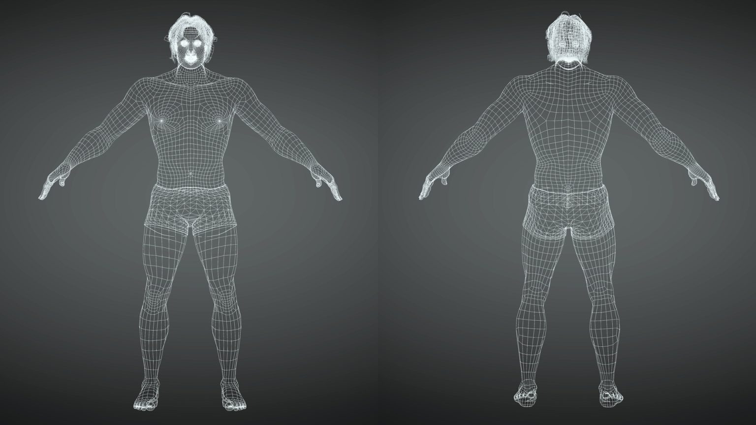 (3D free realistic male body G1 2022)