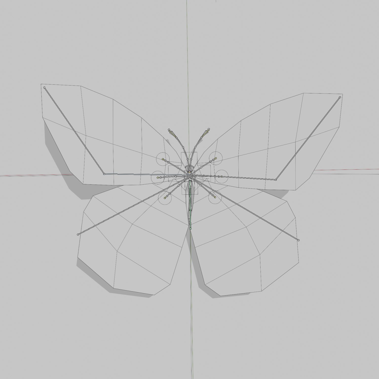 (Free 3D butterfly rigged lowpoly model  2021)