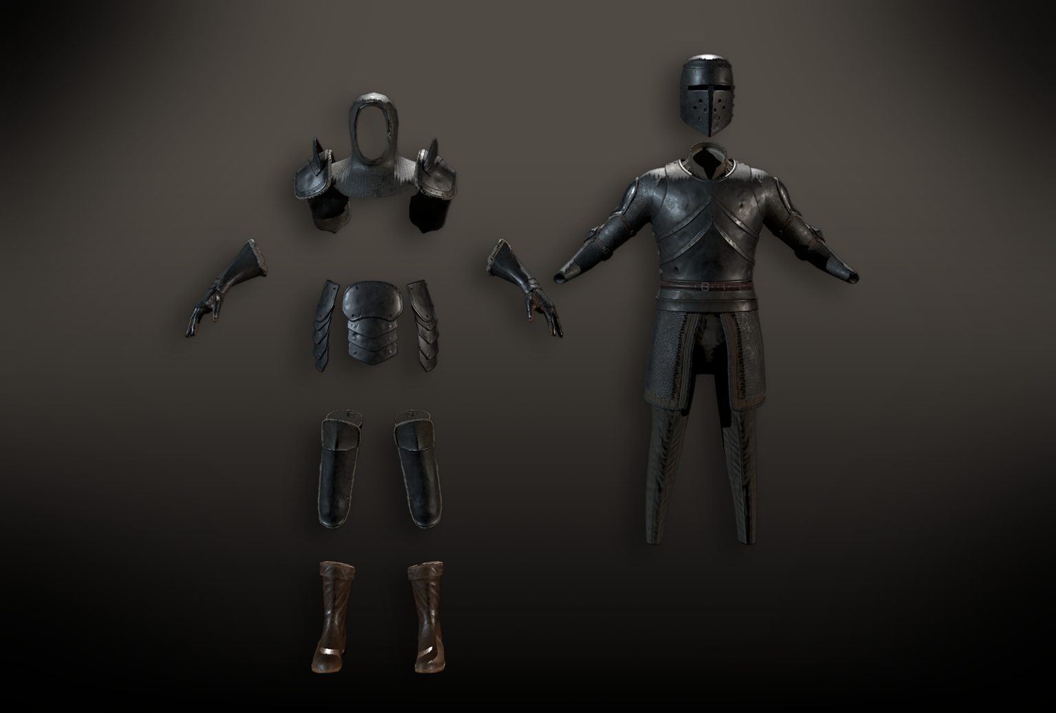 (3D model PBR Armour  2019)