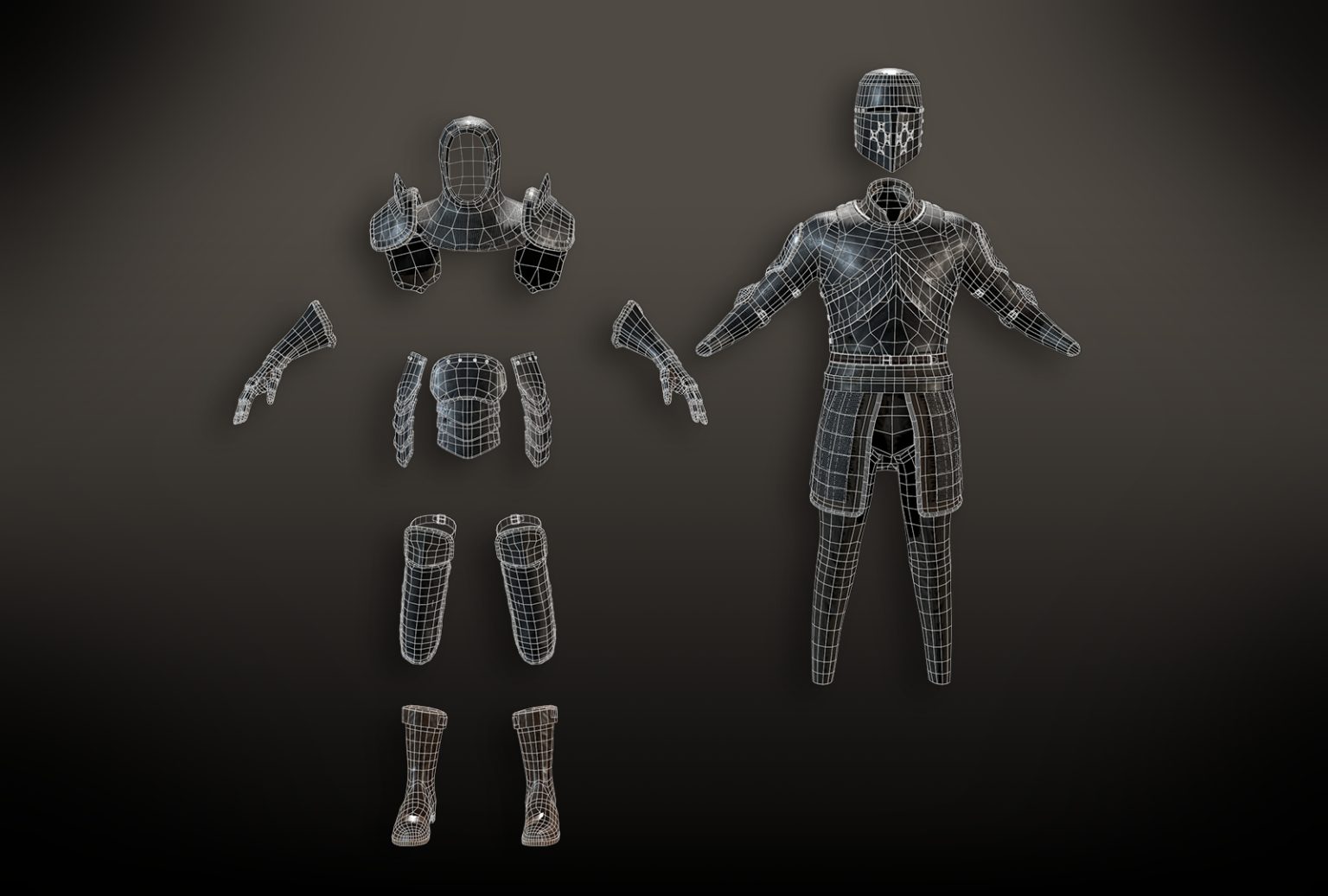 (3D model PBR Armour  2019)