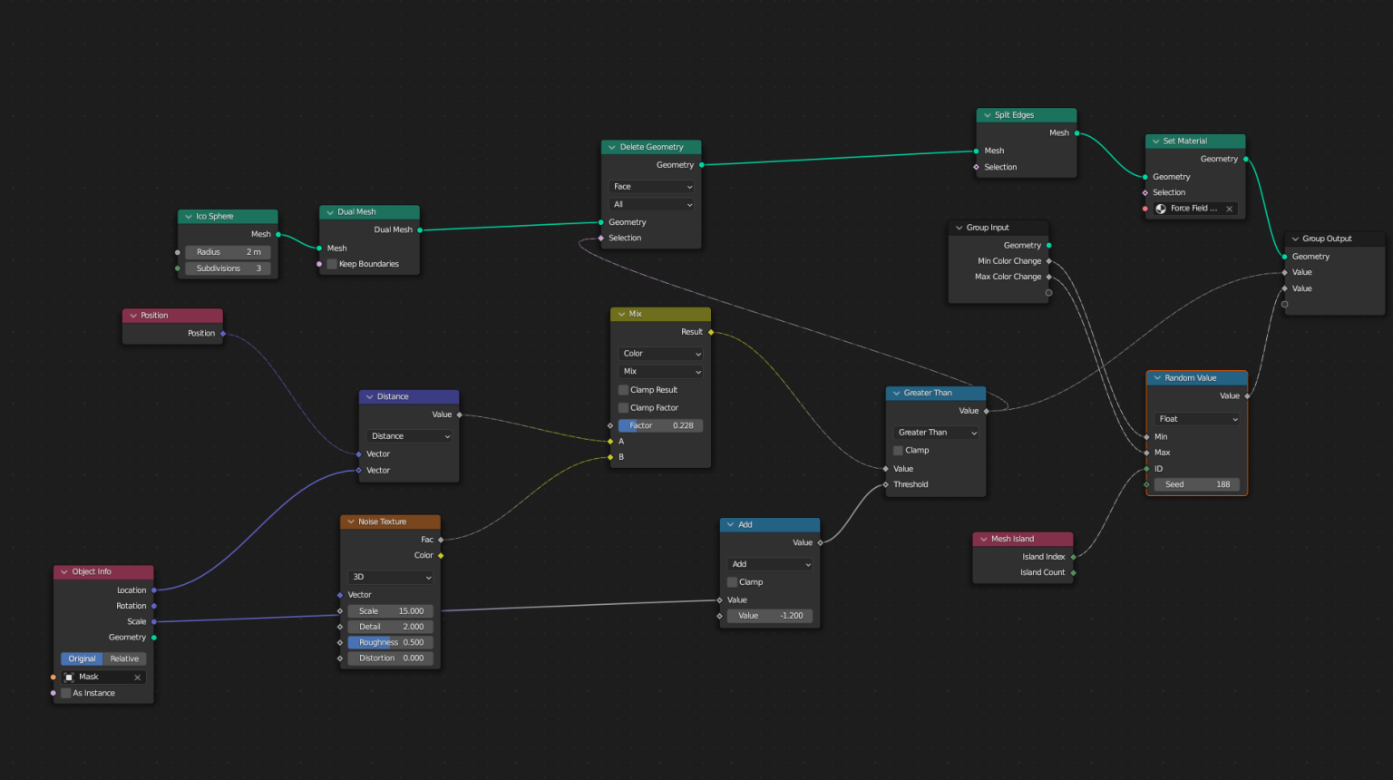 Node group for the Large Hex Shapes